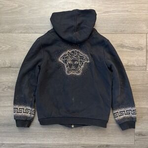 Versace Young Versace Girls 10Y 140cm Full Zip Hoodie Sweatshirt Jeweled Medusa